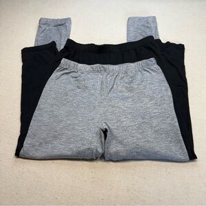 Kids' Gray and Black Leggings - Size Medium 8/10